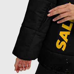 Куртка зимняя женская Sally Face - gold gradient вертикально, цвет: 3D-черный — фото 2