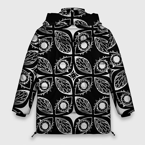 Женская зимняя куртка Глазики-сглазики / 3D-Черный – фото 2