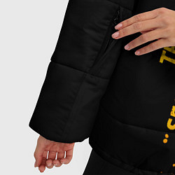 Куртка зимняя женская Thirty Seconds to Mars - gold gradient по-вертикал, цвет: 3D-черный — фото 2
