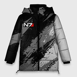 Куртка зимняя женская N7 - mass effect monochrome, цвет: 3D-светло-серый