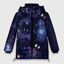 Куртка зимняя женская Фиолетовые котики, цвет: 3D-светло-серый