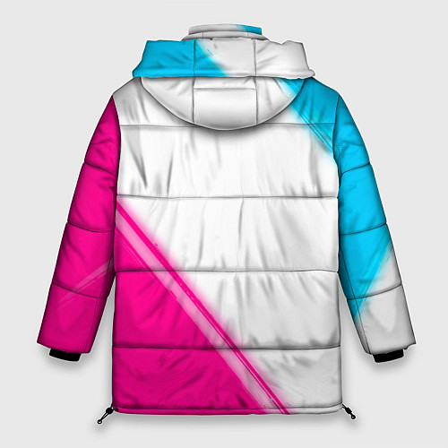 Женская зимняя куртка Ramones neon gradient style вертикально / 3D-Черный – фото 2