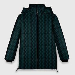 Женская зимняя куртка Тёмно-зелёный полосатый