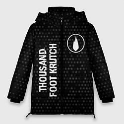 Куртка зимняя женская Thousand Foot Krutch glitch на темном фоне вертика, цвет: 3D-черный