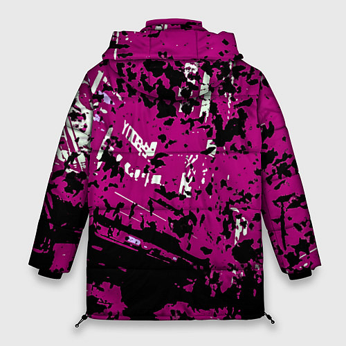 Женская зимняя куртка Фиолетовая иллюстрация / 3D-Черный – фото 2