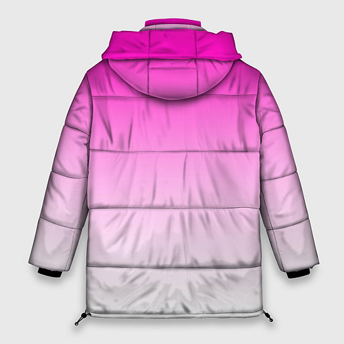 Женская зимняя куртка Розово-белый градиент / 3D-Черный – фото 2