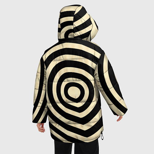 Женская зимняя куртка Графические завитки / 3D-Светло-серый – фото 4