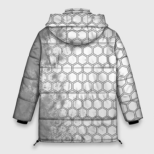 Женская зимняя куртка Dead Space glitch на светлом фоне по-вертикали / 3D-Черный – фото 2