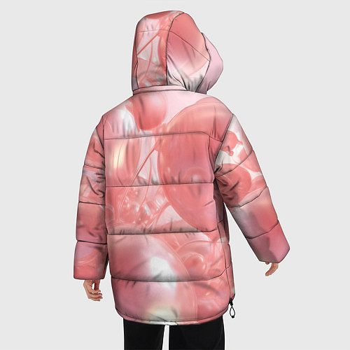Женская зимняя куртка Розовые шары / 3D-Светло-серый – фото 4