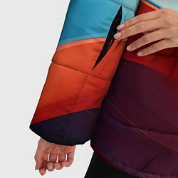 Куртка зимняя женская Абстракция в контрасте, цвет: 3D-светло-серый — фото 2