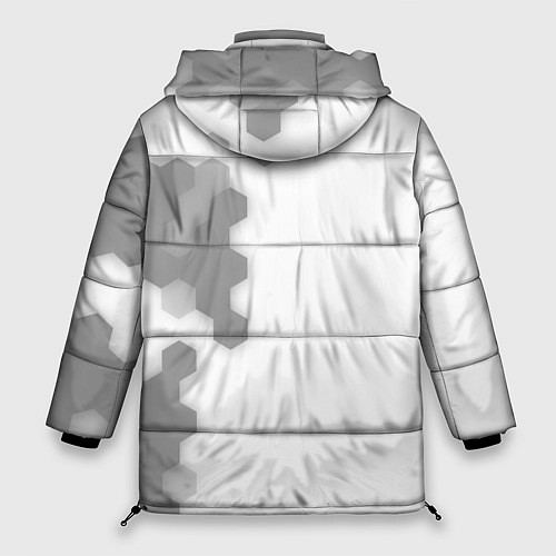 Женская зимняя куртка Ghost of Tsushima glitch на светлом фоне по-вертик / 3D-Черный – фото 2