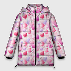 Куртка зимняя женская Любовь в каждом сердце, цвет: 3D-светло-серый