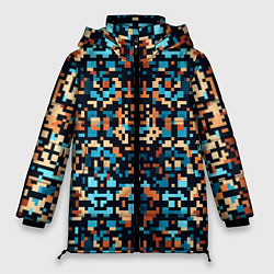 Куртка зимняя женская Пиксельный арт, цвет: 3D-черный