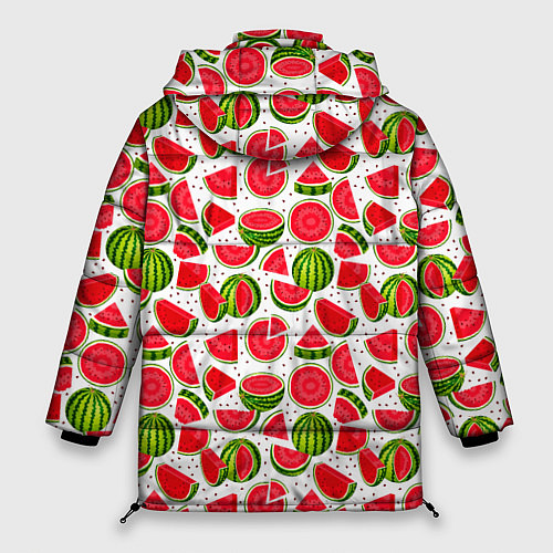 Женская зимняя куртка Нарезанный арбуз / 3D-Красный – фото 2