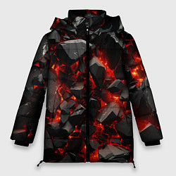 Куртка зимняя женская Гармоничная геометрия, цвет: 3D-красный