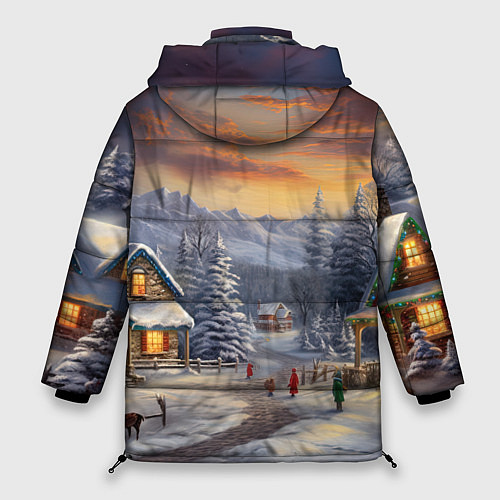 Женская зимняя куртка Мерцание праздничных огней / 3D-Черный – фото 2