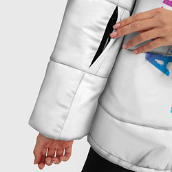 Куртка зимняя женская Asking Alexandria neon gradient style по-вертикали, цвет: 3D-черный — фото 2