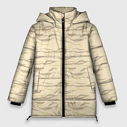 Куртка зимняя женская Пастельный тигр, цвет: 3D-светло-серый