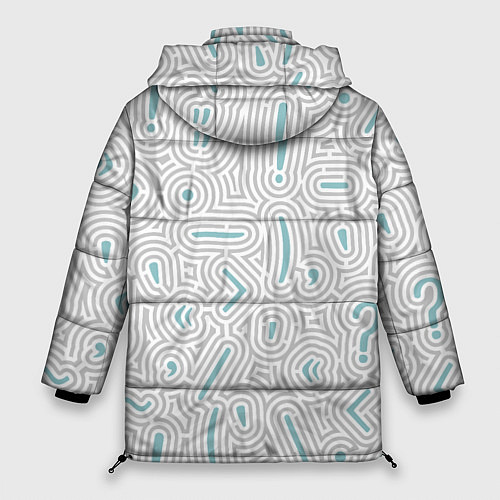 Женская зимняя куртка Паттерн филолога / 3D-Светло-серый – фото 2