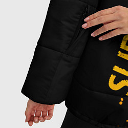 Куртка зимняя женская Slipknot - gold gradient по-вертикали, цвет: 3D-черный — фото 2