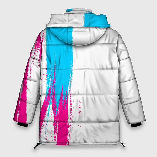 Женская зимняя куртка AC DC neon gradient style по-вертикали / 3D-Черный – фото 2