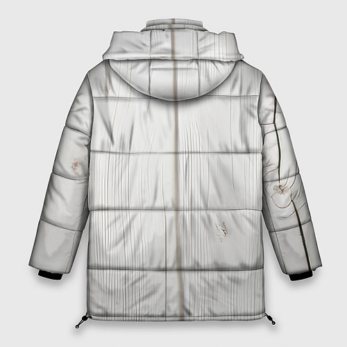 Женская зимняя куртка Текстура дерева - нейросеть / 3D-Черный – фото 2