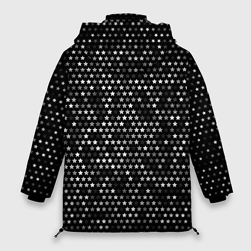 Женская зимняя куртка OneRepublic glitch на темном фоне по-вертикали / 3D-Черный – фото 2