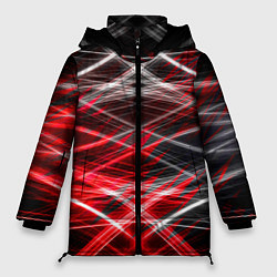 Женская зимняя куртка Красный лазер линии