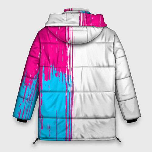 Женская зимняя куртка Behemoth neon gradient style по-вертикали / 3D-Черный – фото 2
