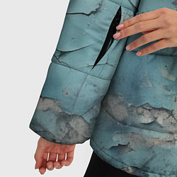 Куртка зимняя женская Гранжевая стена с краской, цвет: 3D-светло-серый — фото 2