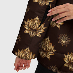 Куртка зимняя женская Lily flower, цвет: 3D-черный — фото 2
