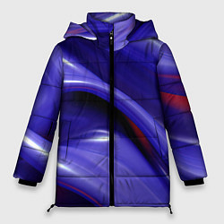 Женская зимняя куртка Фиолетовые абстрактные волны