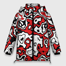 Куртка зимняя женская Агрессивный яркий камуфляж, цвет: 3D-светло-серый