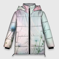 Куртка зимняя женская Цветочный восход, цвет: 3D-светло-серый