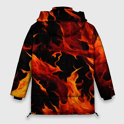 Женская зимняя куртка Пламя в темноте / 3D-Красный – фото 2