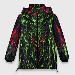 Куртка зимняя женская Green and red slime, цвет: 3D-светло-серый