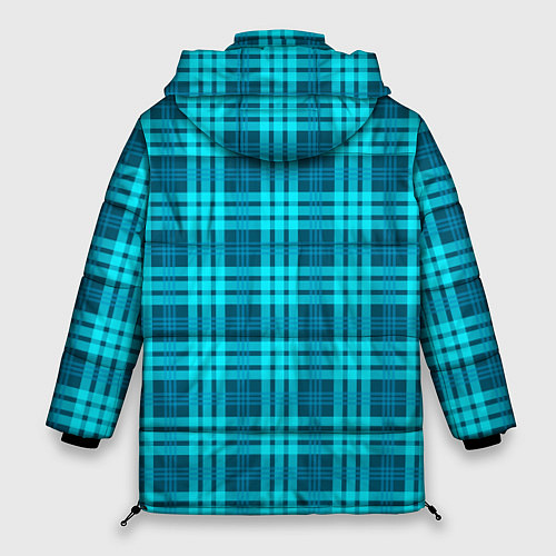Женская зимняя куртка Шотландский неоновый голубой / 3D-Светло-серый – фото 2