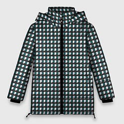 Куртка зимняя женская Геометрия объёмные пирамиды, цвет: 3D-черный
