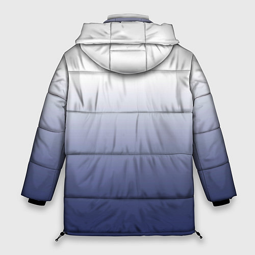 Женская зимняя куртка Туманный градиент бело-синий / 3D-Светло-серый – фото 2