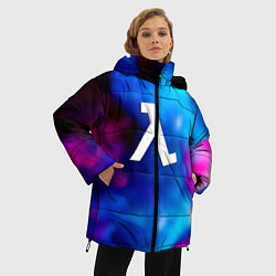 Куртка зимняя женская Half life neon freeman, цвет: 3D-светло-серый — фото 2