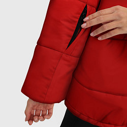 Куртка зимняя женская Кроваво-красный градиент, цвет: 3D-красный — фото 2