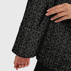 Куртка зимняя женская Ажурный чёрно-серый, цвет: 3D-черный — фото 2