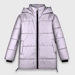 Куртка зимняя женская Бледный паттерн контуров сердец, цвет: 3D-черный