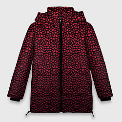 Куртка зимняя женская Тёмно-красный объёмный паттерн, цвет: 3D-черный