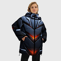 Куртка зимняя женская Объемная броня с ярким светом, цвет: 3D-красный — фото 2