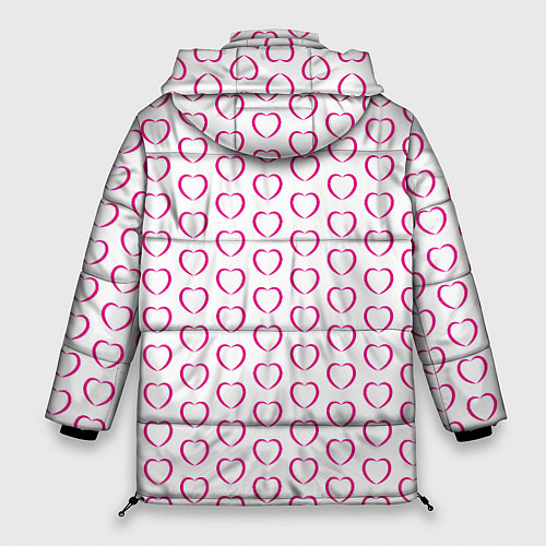 Женская зимняя куртка Контурное сердце / 3D-Светло-серый – фото 2