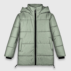 Женская зимняя куртка Однотонный серо-зелёный текстура