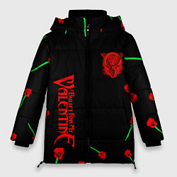 Куртка зимняя женская Bullet for my valentine band rock, цвет: 3D-красный