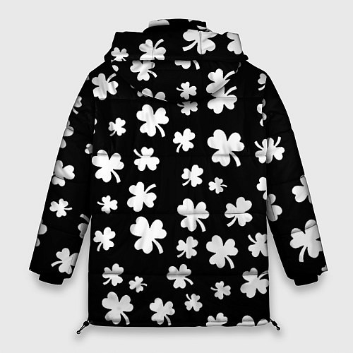 Женская зимняя куртка Black clover pattern anime / 3D-Светло-серый – фото 2
