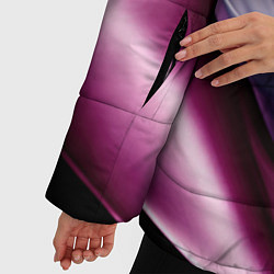 Куртка зимняя женская Абстрактные волнистые полосы, цвет: 3D-светло-серый — фото 2